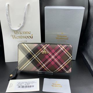 ヴィヴィアンウエストウッド(Vivienne Westwood)の新品、未使用  ヴィヴィアン  長財布 ラウンドファスナー  チェック柄(財布)