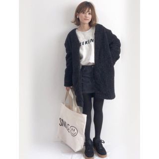 ユニクロ(UNIQLO)のUNIQLO ボア コート カーディガン フリース もこもこ ロングコート(カーディガン)