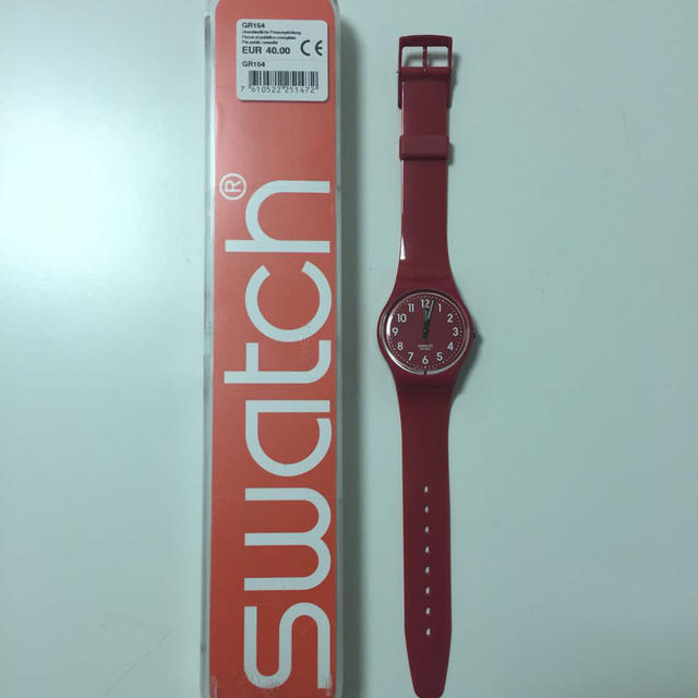 swatch(スウォッチ)のswatch赤い腕時計 レディースのファッション小物(腕時計)の商品写真