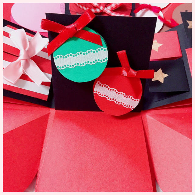 ステキなクリスマスに♡プレゼントボックスセット＊ ハンドメイドの素材/材料(型紙/パターン)の商品写真