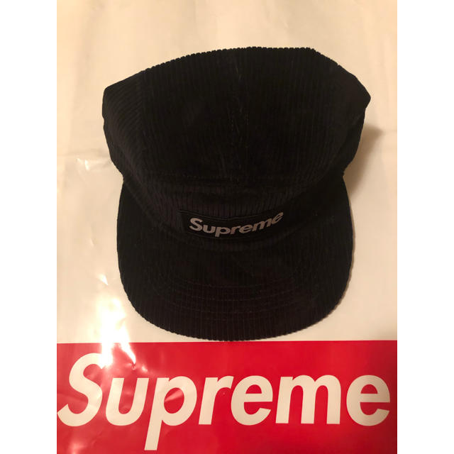 SUPREME Camo Corduroy Camp Cap Black