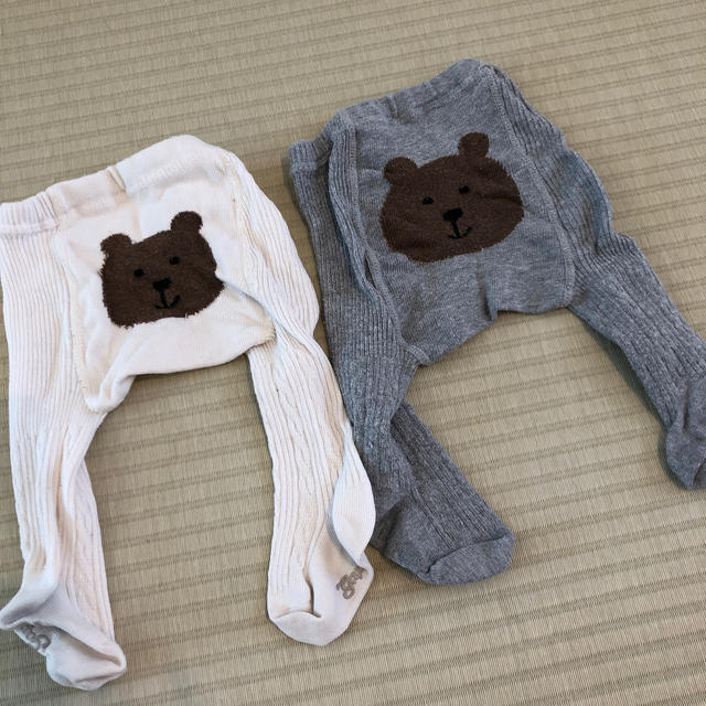 babyGAP(ベビーギャップ)のくまさんタイツ☻２色セット☻0-12ヶ月用 キッズ/ベビー/マタニティのこども用ファッション小物(靴下/タイツ)の商品写真