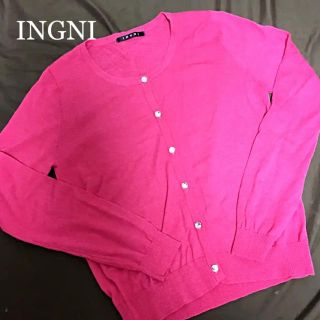 イング(INGNI)のINGNI ネオンピンクカーディガン(カーディガン)