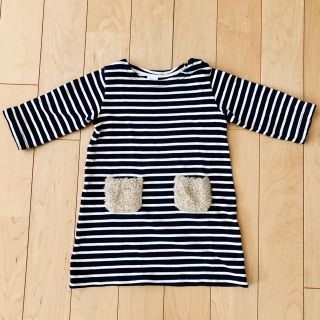 シップスキッズ(SHIPS KIDS)のships ボーダーワンピース　100(ワンピース)