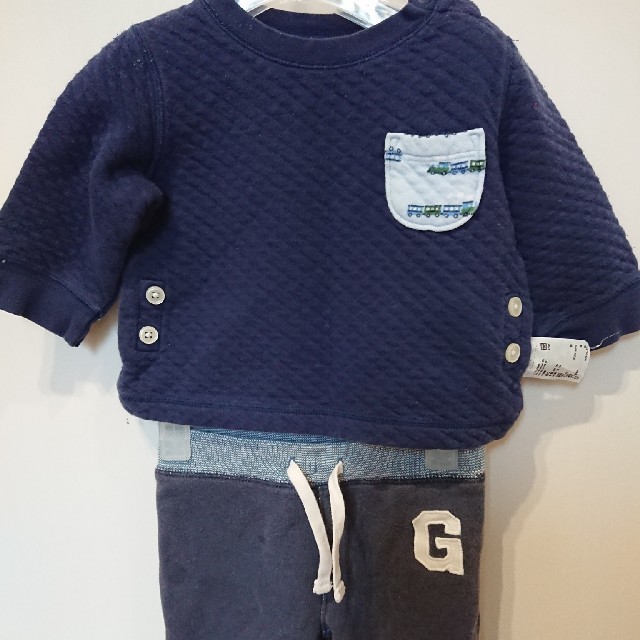 GAP(ギャップ)のGAPパンツ×ユニクロトレーナー キッズ/ベビー/マタニティのベビー服(~85cm)(トレーナー)の商品写真