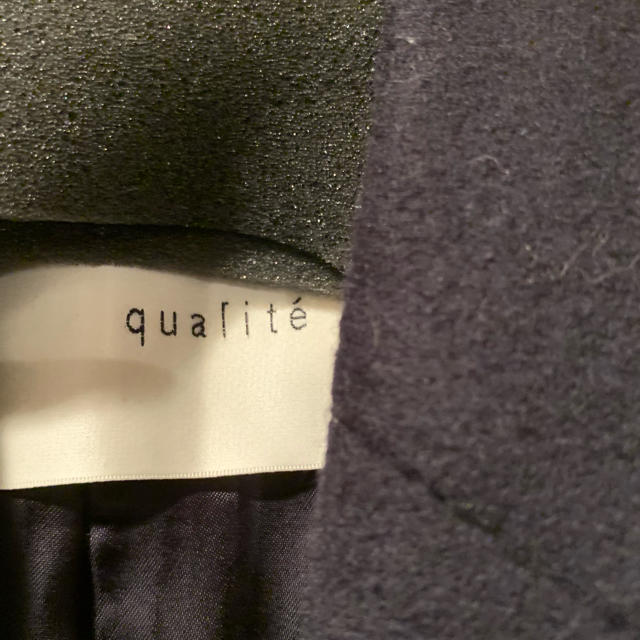 QUALITY FIRST(クオリティファースト)のquality チェスターコート ネイビー  レディースのジャケット/アウター(チェスターコート)の商品写真