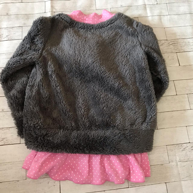 BABYDOLL(ベビードール)の＊pink hunt ＊グレーもふもふトップス＊110サイズ キッズ/ベビー/マタニティのキッズ服女の子用(90cm~)(その他)の商品写真