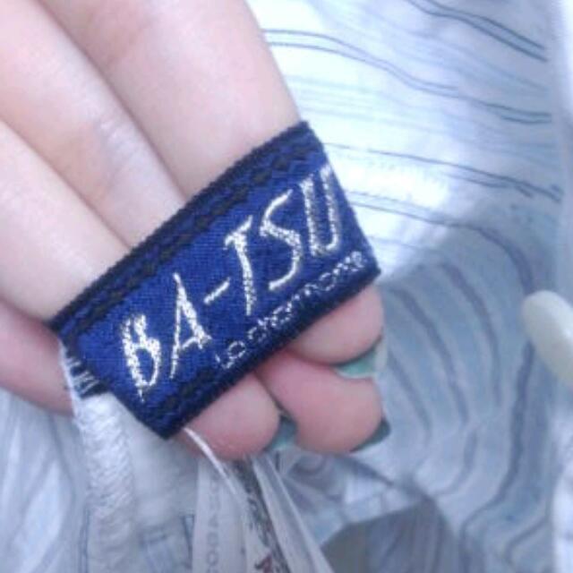 BA-TSU(バツ)のフリル×ストライプシャツ レディースのトップス(シャツ/ブラウス(長袖/七分))の商品写真