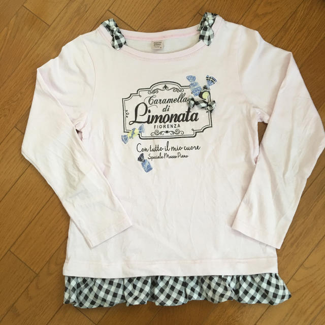 mezzo piano junior(メゾピアノジュニア)のmezzo pianoジュニア ロンT キッズ/ベビー/マタニティのキッズ服女の子用(90cm~)(Tシャツ/カットソー)の商品写真