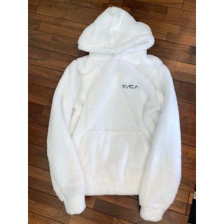 ルーカ(RVCA)の2019最新ルーカRVCAWOMENSベビーファーボアパーカホワイト S(パーカー)