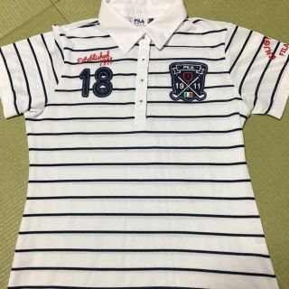 フィラ(FILA)のレディースゴルフシャツLL(ホワイト)(ウエア)