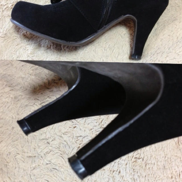 キラキラストーンリボンブーツ レディースの靴/シューズ(ブーツ)の商品写真
