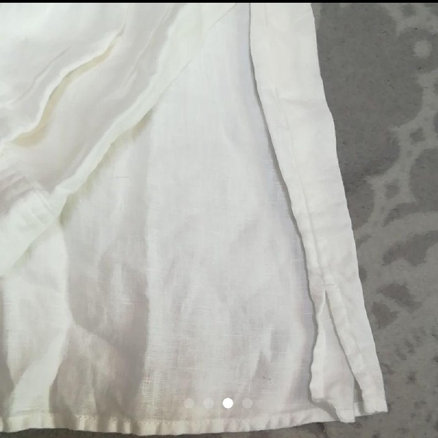 nest Robe(ネストローブ)の☆azuki5343さま専用ネストローブ美品リネンフリルブラウスused☆ レディースのトップス(シャツ/ブラウス(長袖/七分))の商品写真