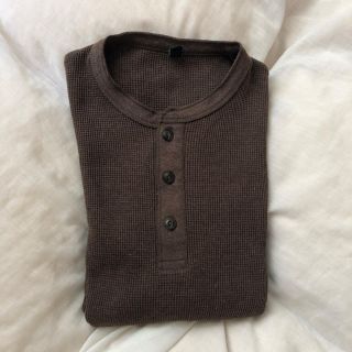 ユニクロ(UNIQLO)のユニクロ　ワッフルヘンリーネックT 長袖　(Tシャツ/カットソー(七分/長袖))