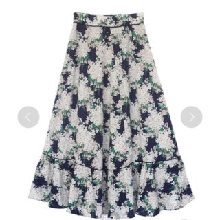 アメリヴィンテージ(Ameri VINTAGE)のFLOWER LOW RUFFLE SKIRT アメリヴィンテージ(ロングスカート)