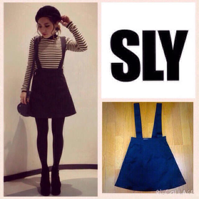 SLY(スライ)のSLY サスペンダーAラインスカート レディースのスカート(ミニスカート)の商品写真