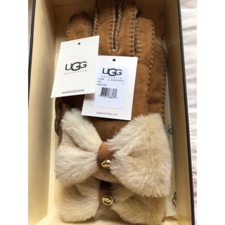 アグ(UGG)のUGG リボンファー手袋(手袋)