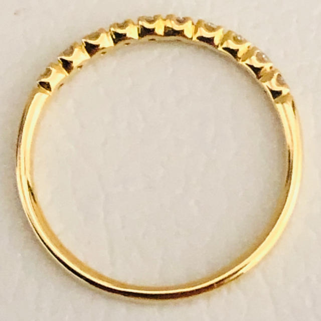 K18 ハーフエタニティ ダイヤ付きの指輪 レディースのアクセサリー(リング(指輪))の商品写真