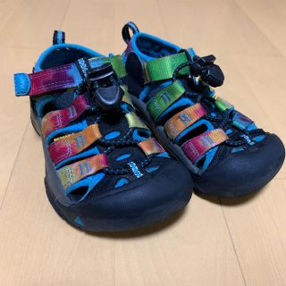 キーン(KEEN)のkeen 16cm キーン  キッズ　ニューポート　レインボー　タイダイ(サンダル)