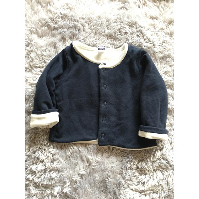 PETIT BATEAU(プチバトー)のプチバトー 新品タグ付き カーディガン ロンパース セット キッズ/ベビー/マタニティのベビー服(~85cm)(ロンパース)の商品写真