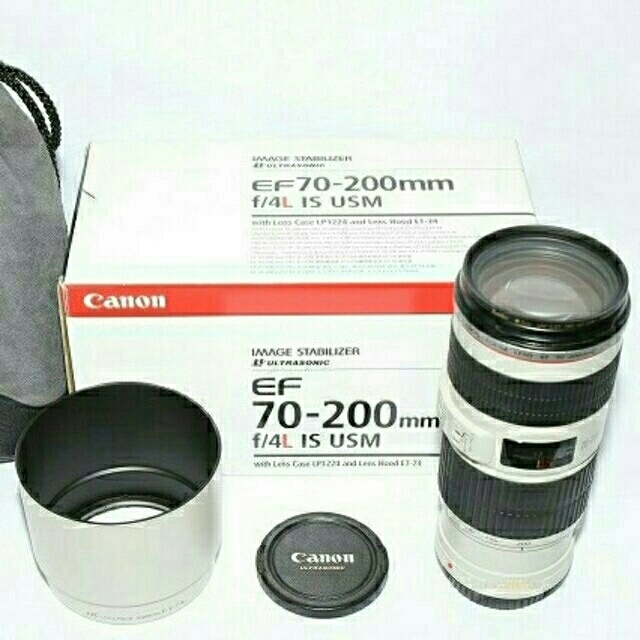 Canon(キヤノン)の【ハッピースマイル様専用】Canon EF70-200mm F4L IS USM スマホ/家電/カメラのカメラ(レンズ(ズーム))の商品写真