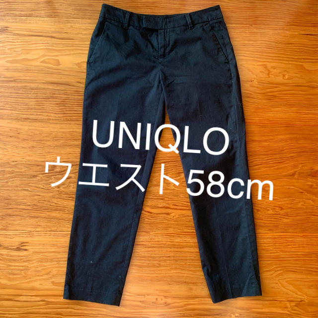 UNIQLO(ユニクロ)の便利✩UNIQLO✩ブラック✩パンツ✩黒✩オフィス✩スキニー✩ストレート✩送料込 レディースのパンツ(クロップドパンツ)の商品写真