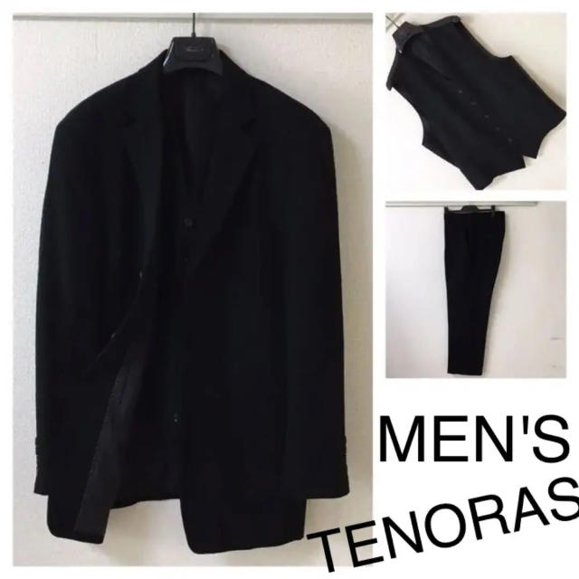 ◆MEN'S TENORAS メンズティノラス◆3P スーツセットアップ L 黒