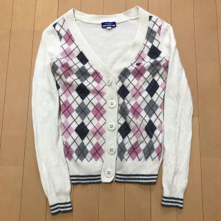 バーバリーブルーレーベル(BURBERRY BLUE LABEL)の【Burberry バーバリー】カーディガン アーガイル チェック柄(カーディガン)