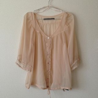 ザラ(ZARA)のZARA タグ付きレーストップス(カットソー(長袖/七分))