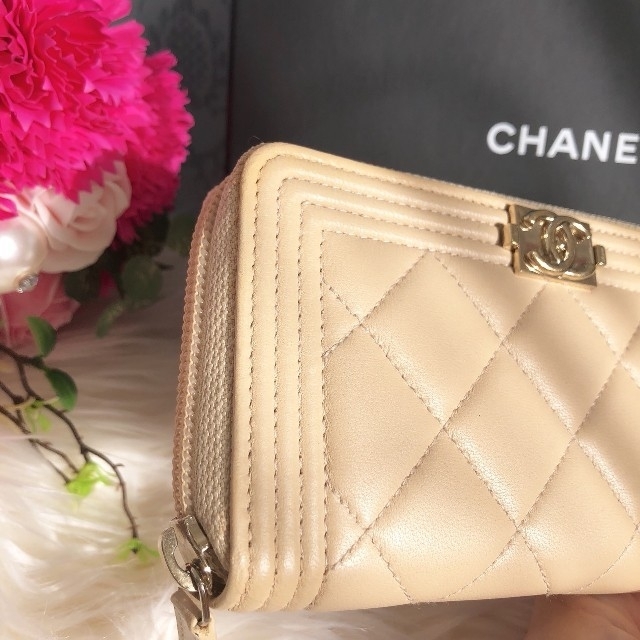 CHANEL - CHANEL シャネル ボーイシャネル ミニウォレット ベージュの通販 by sakura's shop｜シャネルならラクマ