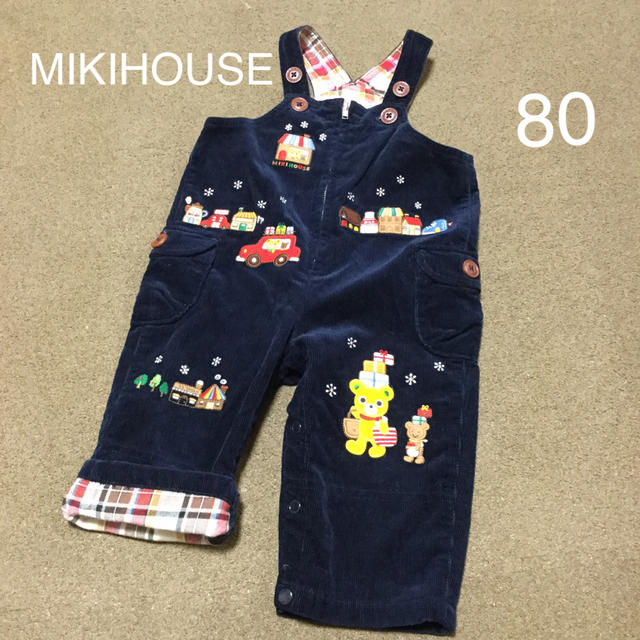 mikihouse(ミキハウス)のミキハウス コーデュロイオーバーオール 80 キッズ/ベビー/マタニティのベビー服(~85cm)(パンツ)の商品写真