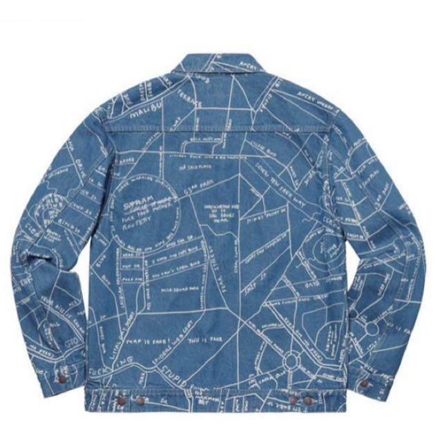 Supreme(シュプリーム)の【L】gonz map work jacket メンズのジャケット/アウター(Gジャン/デニムジャケット)の商品写真