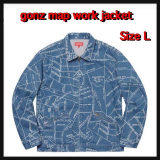 シュプリーム(Supreme)の【L】gonz map work jacket(Gジャン/デニムジャケット)