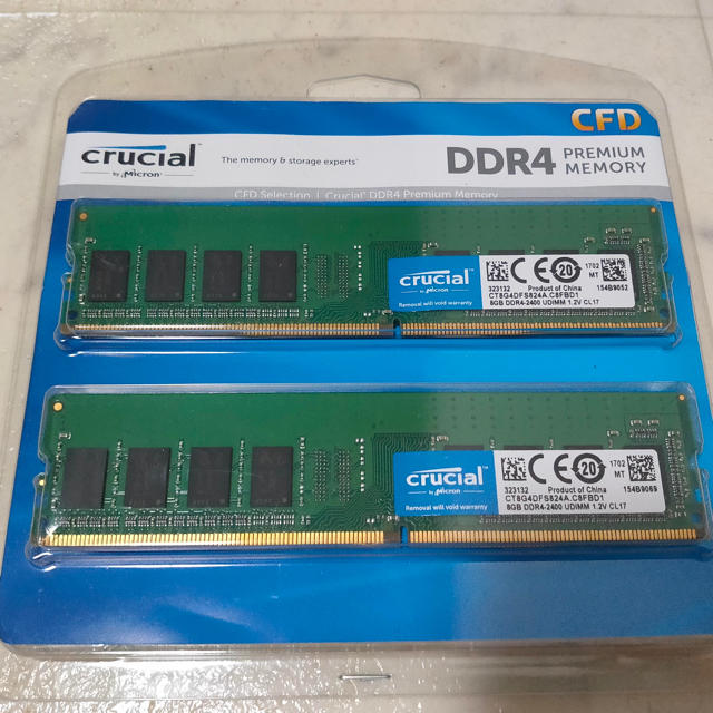 Crucial DDR4-2400 16GB(8GBx2枚) メモリ