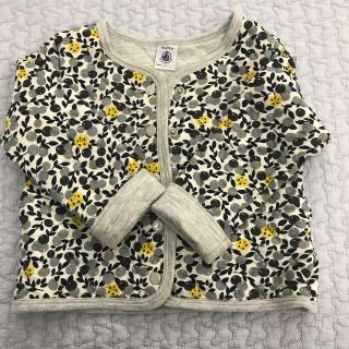 プチバトー(PETIT BATEAU)のプチバトー18m（81cm）キルティング カーディガン(カーディガン/ボレロ)