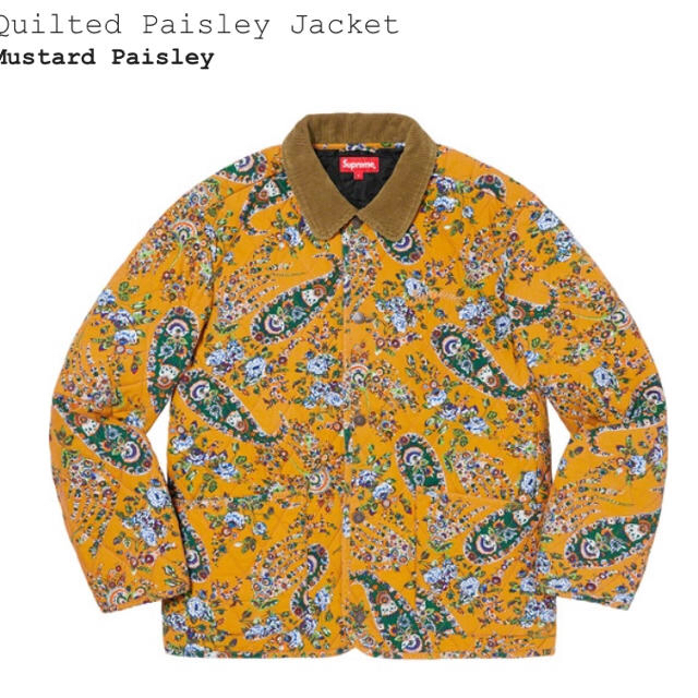 値下げ中　Quilted Paisley Jacket