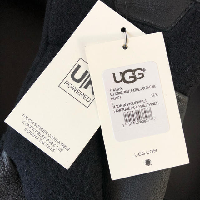 UGG(アグ)のタグ付き新品【UGG】スマホOK / ファブリック＆レザー手袋 メンズのファッション小物(手袋)の商品写真