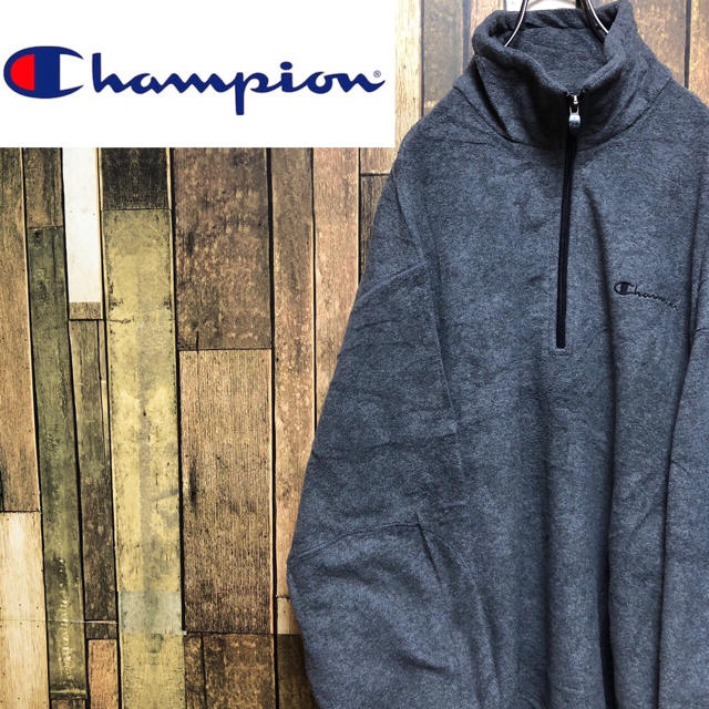 Champion(チャンピオン)の【beans様専用☆】チャンピオン☆ワンポイント刺繍ロゴハーフジップフリース メンズのジャケット/アウター(ブルゾン)の商品写真