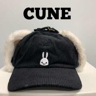 キューン(CUNE)のCUNE キャップ 黒 未使用 コーデュロイ(キャップ)