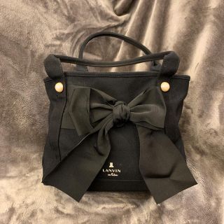 ランバンオンブルー(LANVIN en Bleu)のLANVIN onblue 黒 トートバッグ(ハンドバッグ)