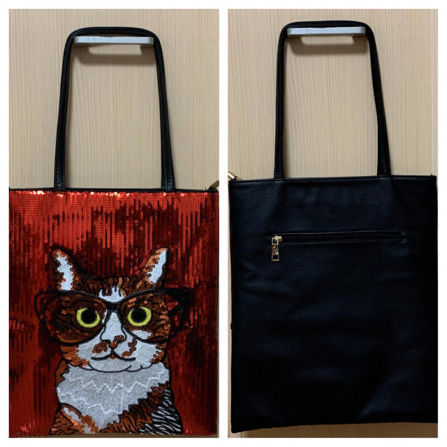 トートバッグ 猫   ハンドメイドのファッション小物(バッグ)の商品写真