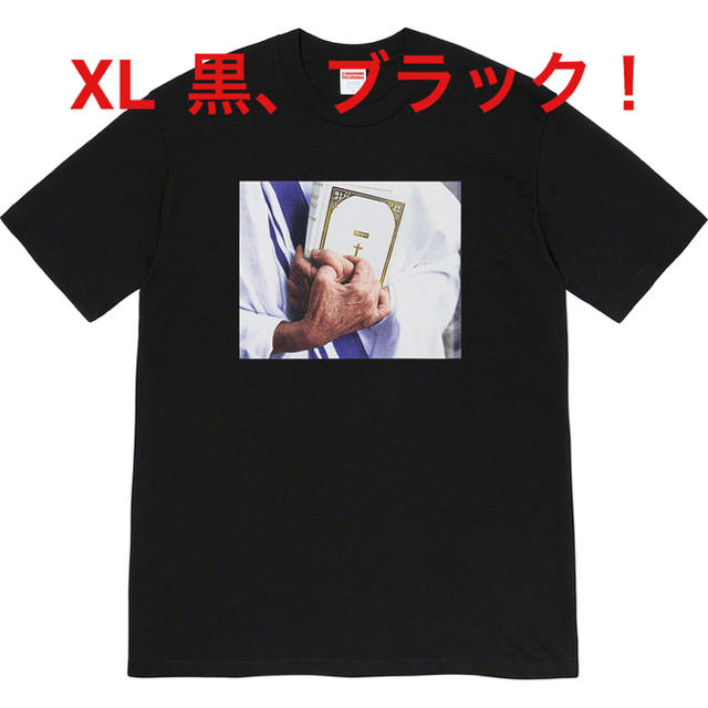 メンズXL   シュプリーム supreme  Bible Tee Black