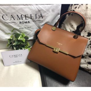 バーニーズニューヨーク(BARNEYS NEW YORK)のCAMELIA ROMA/カメリアローマ キャメル ターンロック ハンドバッグ(ハンドバッグ)