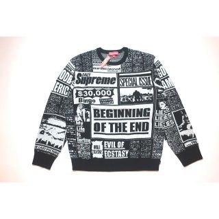 シュプリーム(Supreme)のXL)Supreme Newsprint Sweaterニュースプリントセーター(ニット/セーター)