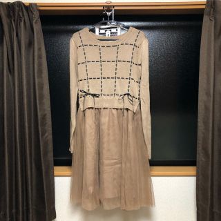 トッコ(tocco)のトッコ ニット チュール ワンピース M(ひざ丈ワンピース)