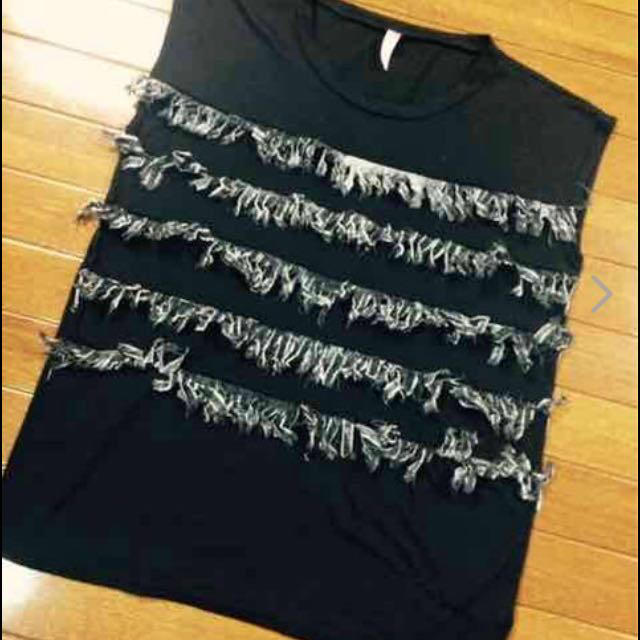 GYDA(ジェイダ)のGYDA フリンジトップス Tシャツ レディースのトップス(Tシャツ(半袖/袖なし))の商品写真