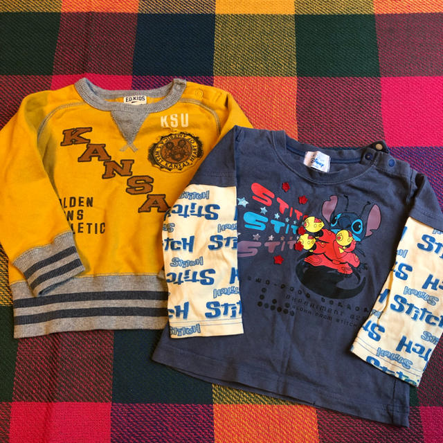 F.O.KIDS(エフオーキッズ)のトレーナー 長袖Tシャツ 2枚セット 90サイズ キッズ/ベビー/マタニティのキッズ服男の子用(90cm~)(Tシャツ/カットソー)の商品写真