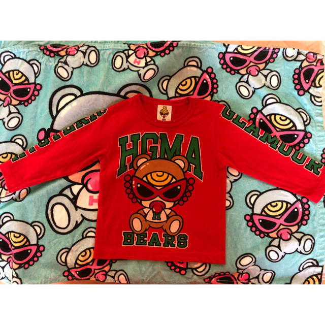 HYSTERIC MINI(ヒステリックミニ)のヒスミニ ブラウン テディ ロンT キッズ/ベビー/マタニティのベビー服(~85cm)(Ｔシャツ)の商品写真