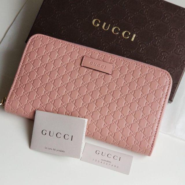 Gucci(グッチ)のGUCCI★ マイクログッチシマ 長財布 ピンク レディースのファッション小物(財布)の商品写真