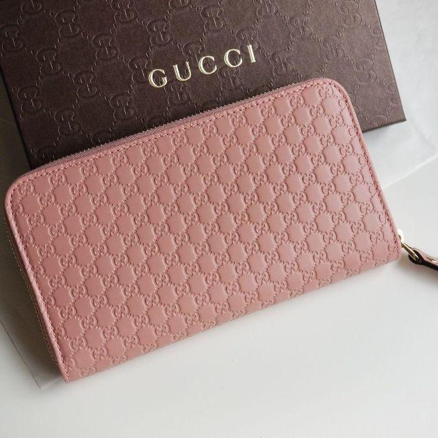 Gucci(グッチ)のGUCCI★ マイクログッチシマ 長財布 ピンク レディースのファッション小物(財布)の商品写真